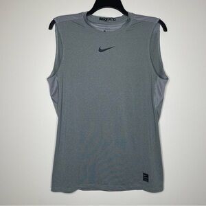 Nike Pro Men's Sleeveless Gray Dri-Fit Tank Top